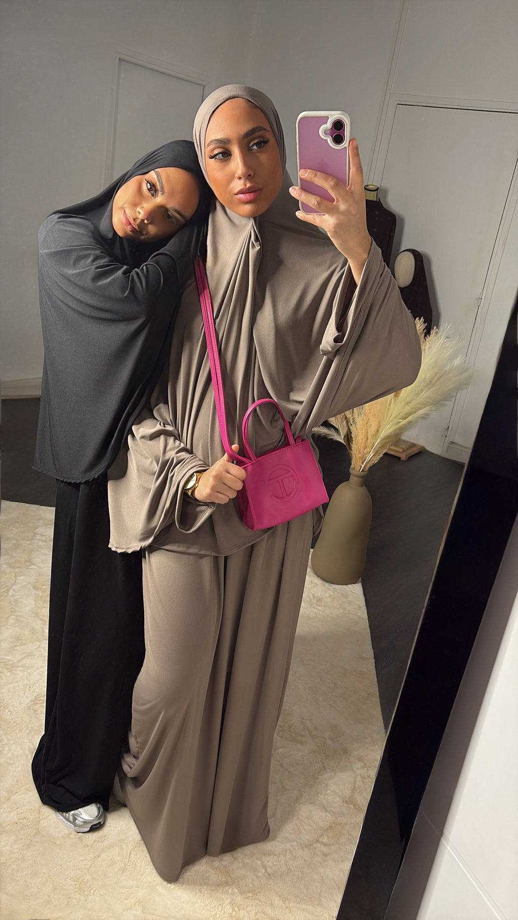 Set khalyssa - Abaya + Khimar - Taupe