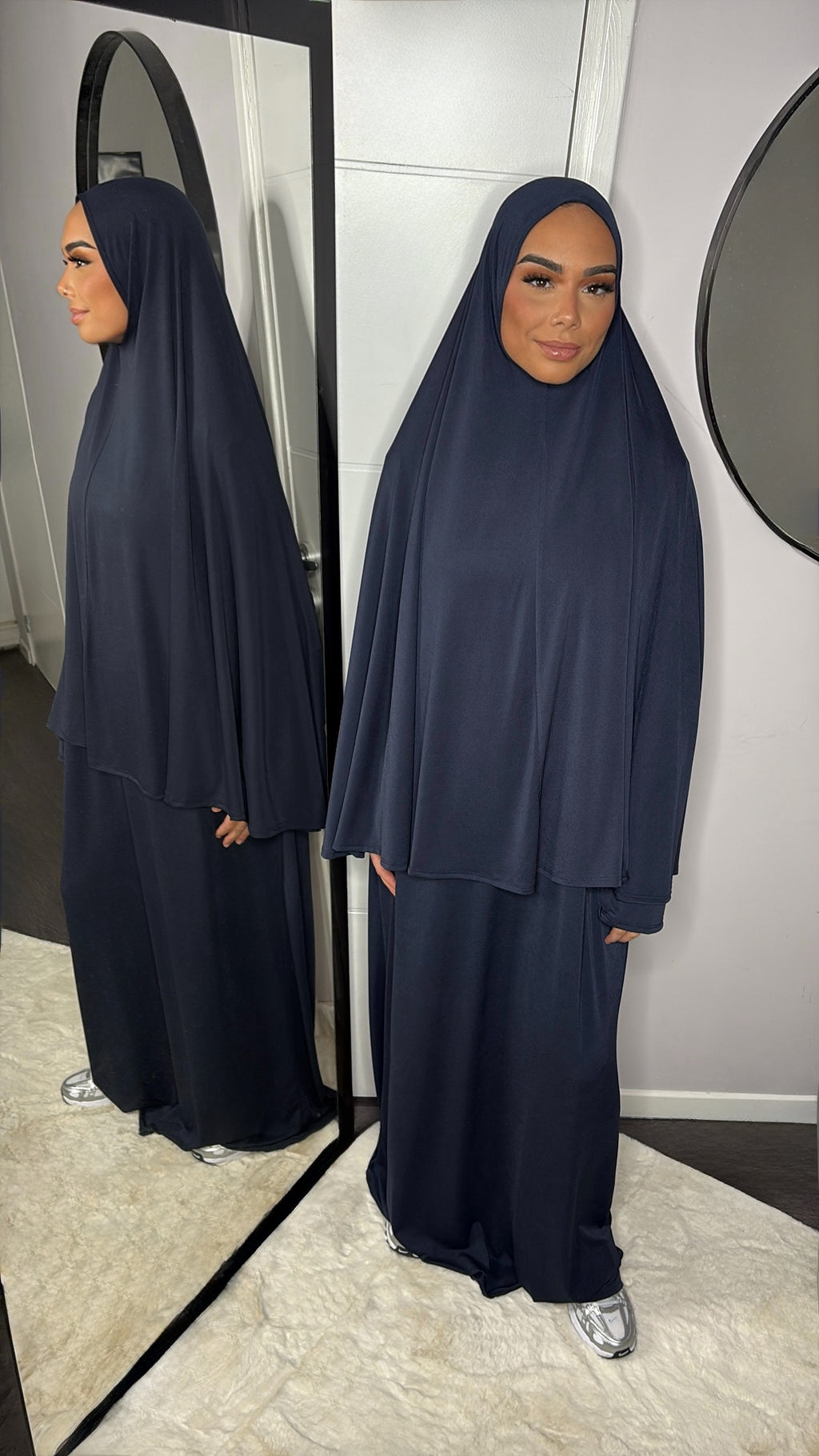 Set khalyssa - Abaya + Khimar - Bleu nuit