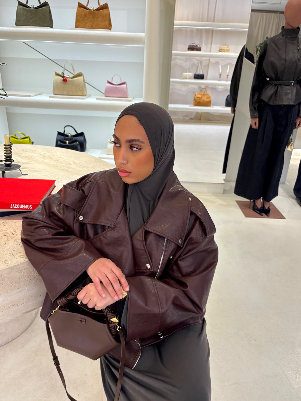 Set khalyssa - Abaya + Khimar - taupe gris foncé