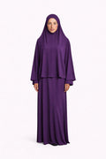 Set khalyssa - Abaya + Khimar - Violet profond