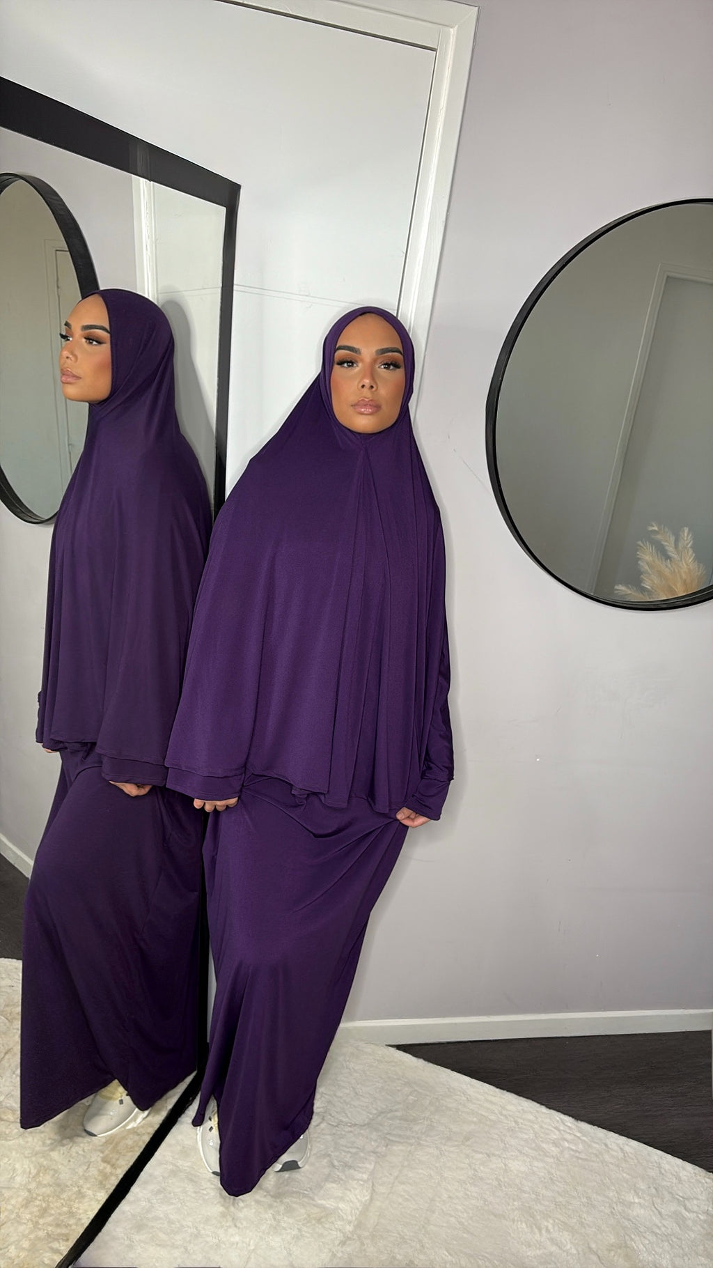 Set khalyssa - Abaya + Khimar - Violet profond