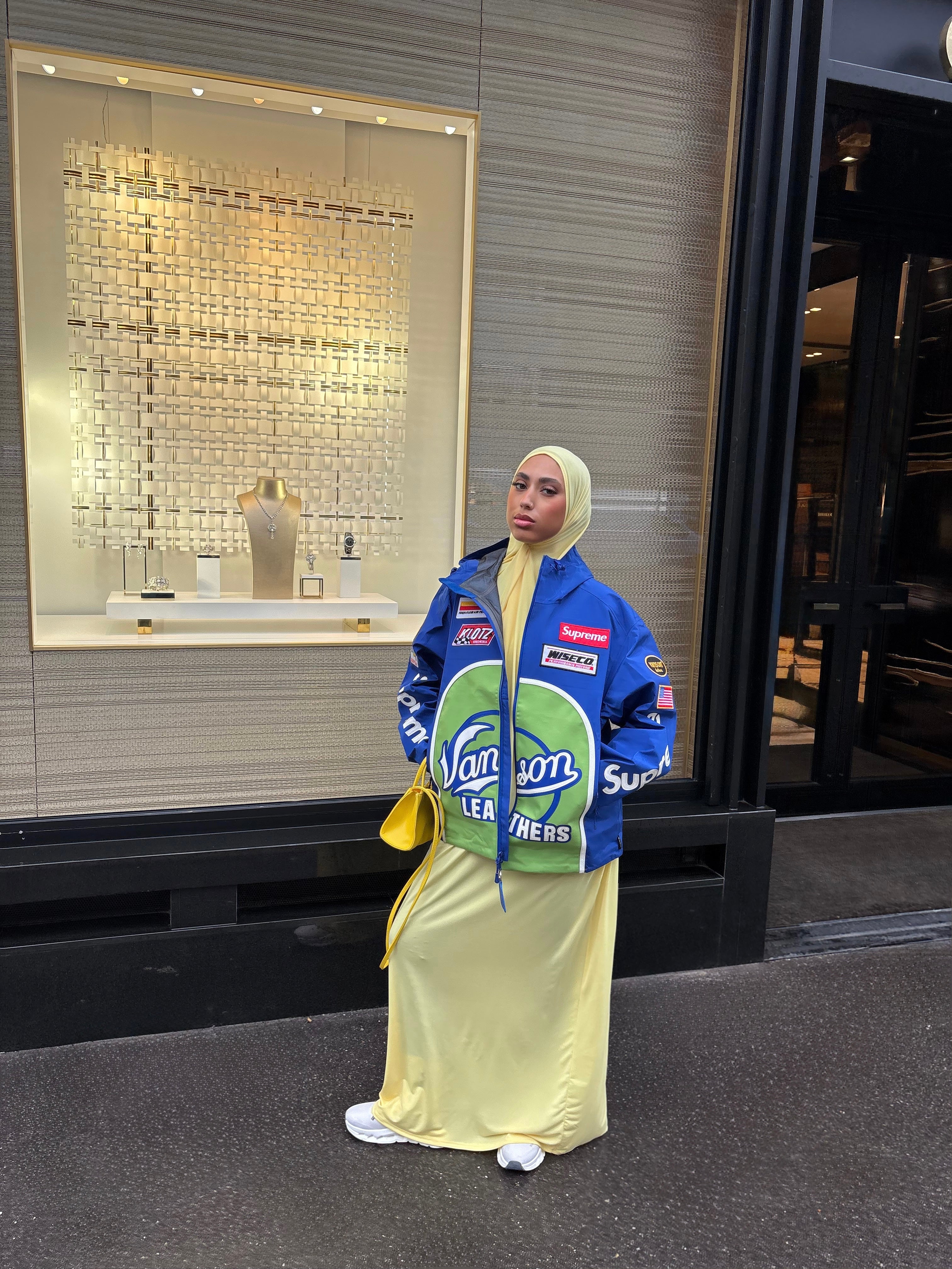 Set khalyssa - Abaya + Khimar - Jaune pastel