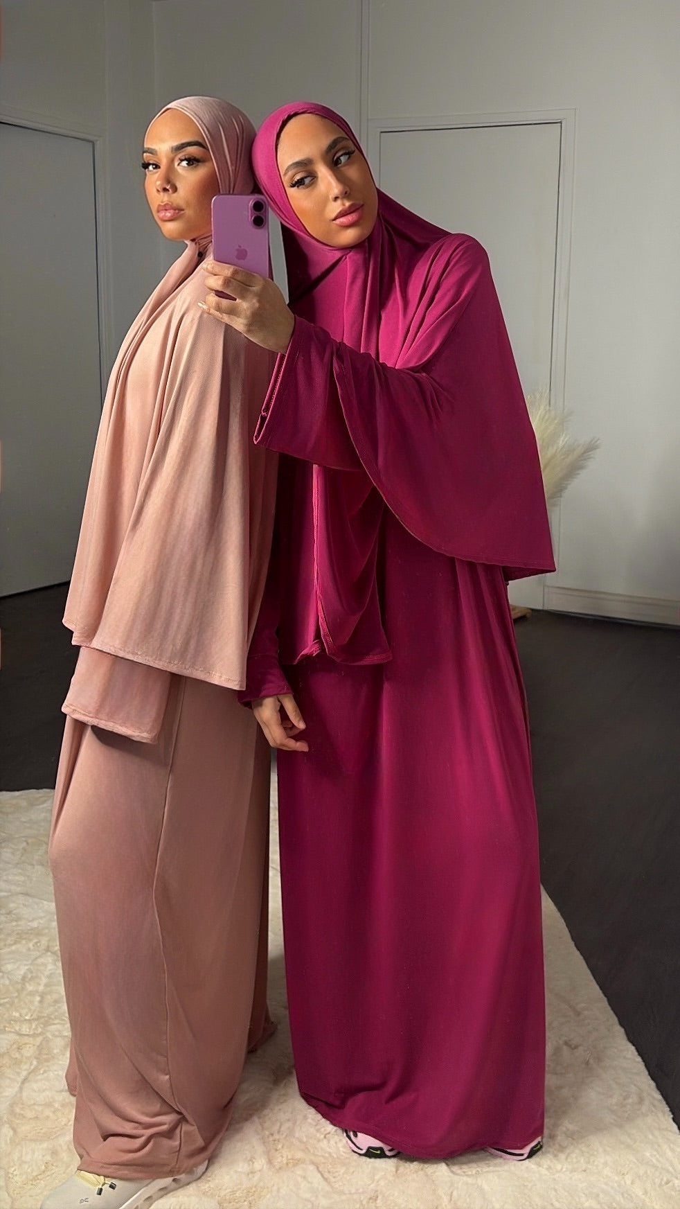 Set khalyssa - Abaya + Khimar - Magenta