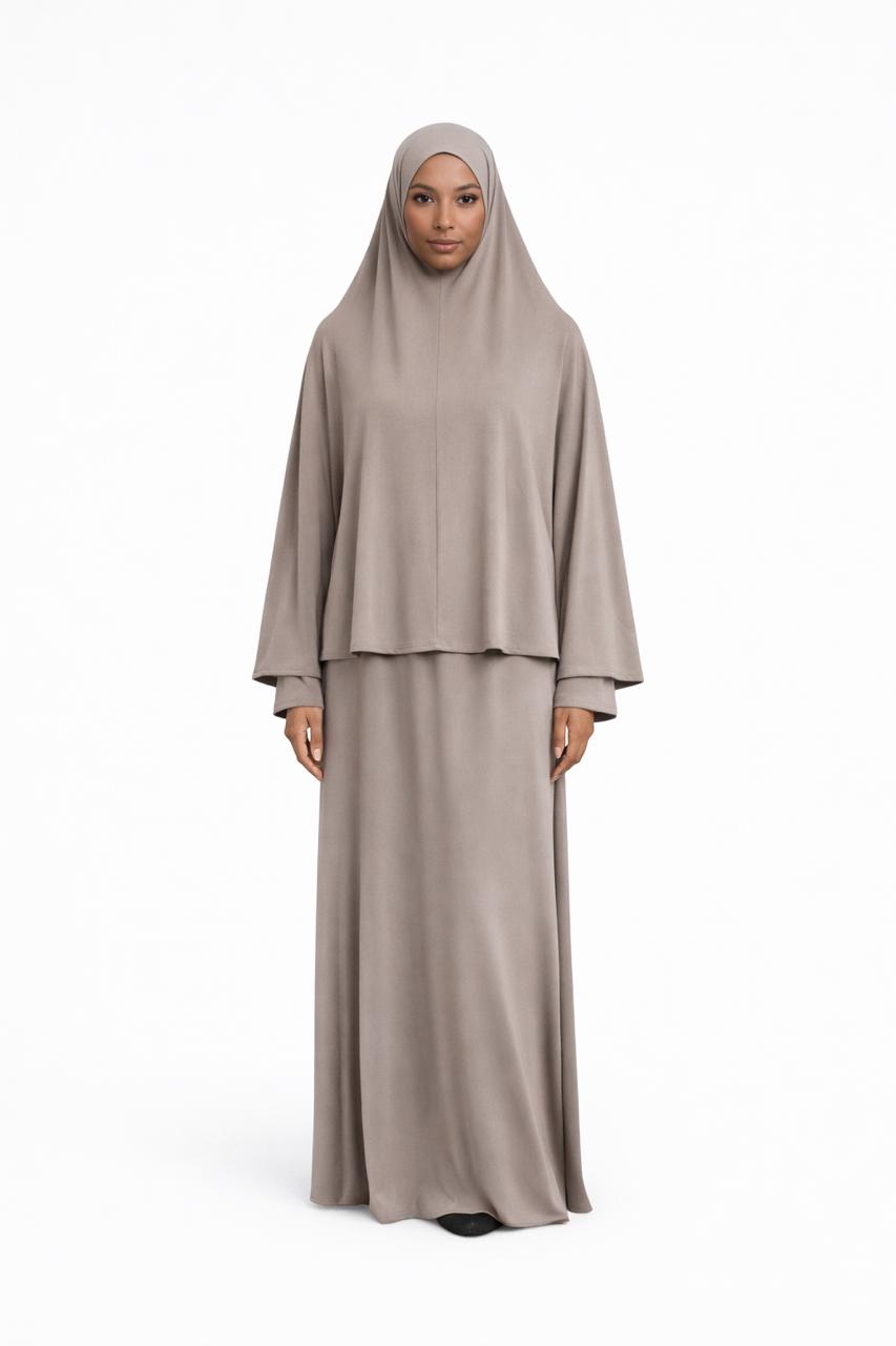 Set khalyssa - Abaya + Khimar - Taupe