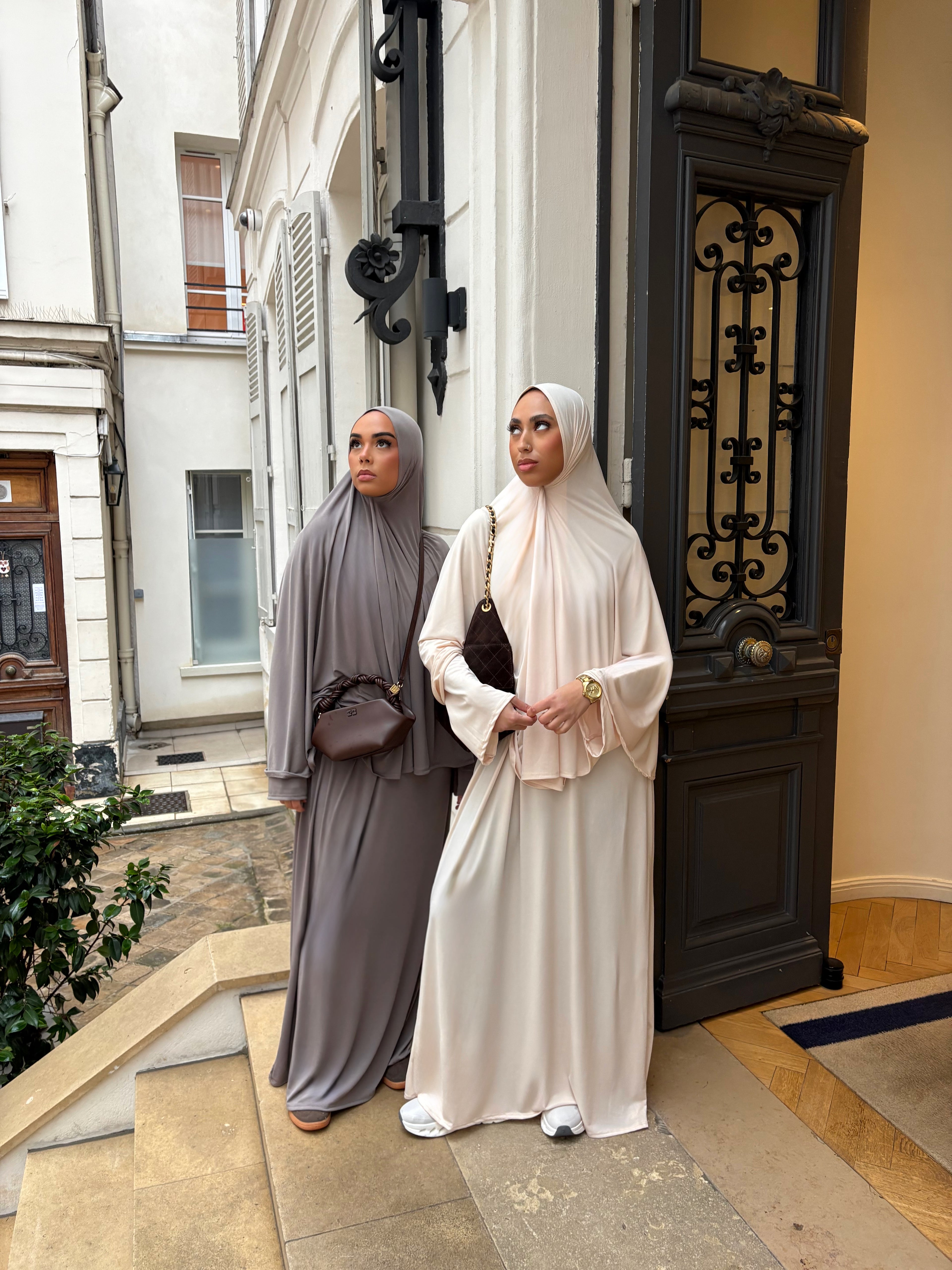 Set khalyssa - Abaya + Khimar - Blanc Ivoire