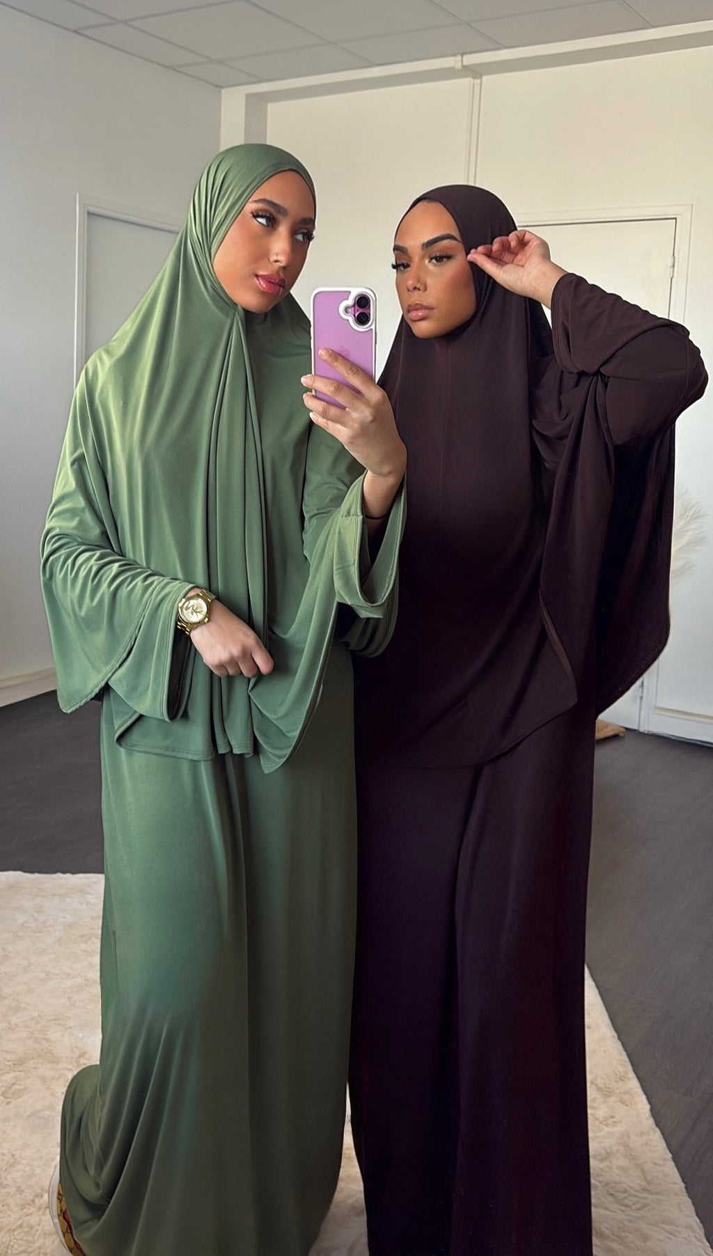 Set khalyssa - Abaya + Khimar - Chocolat
