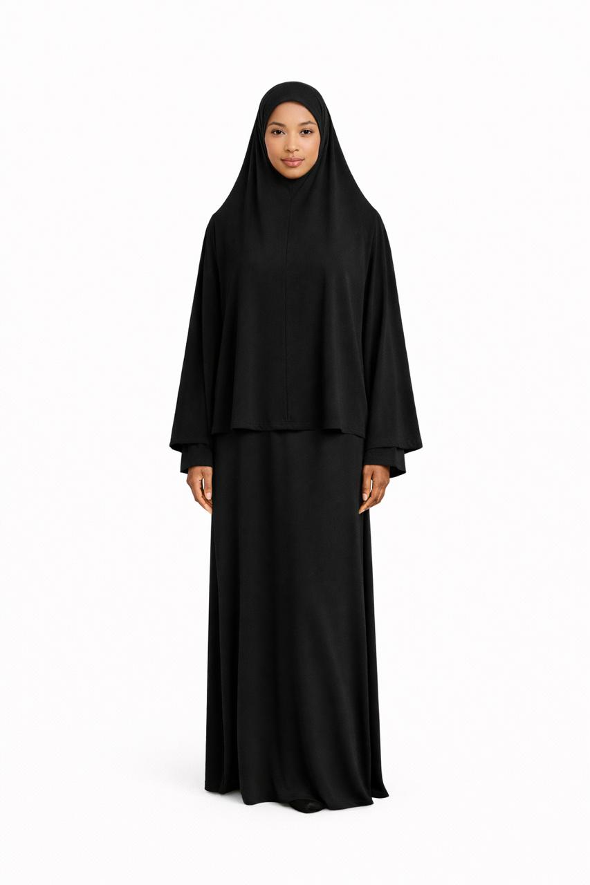 Set khalyssa - Abaya + Khimar - Noir