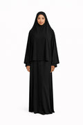 Set khalyssa - Abaya + Khimar - Noir