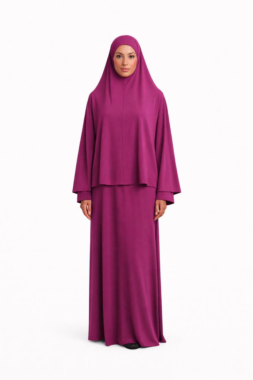 Set khalyssa - Abaya + Khimar - Magenta