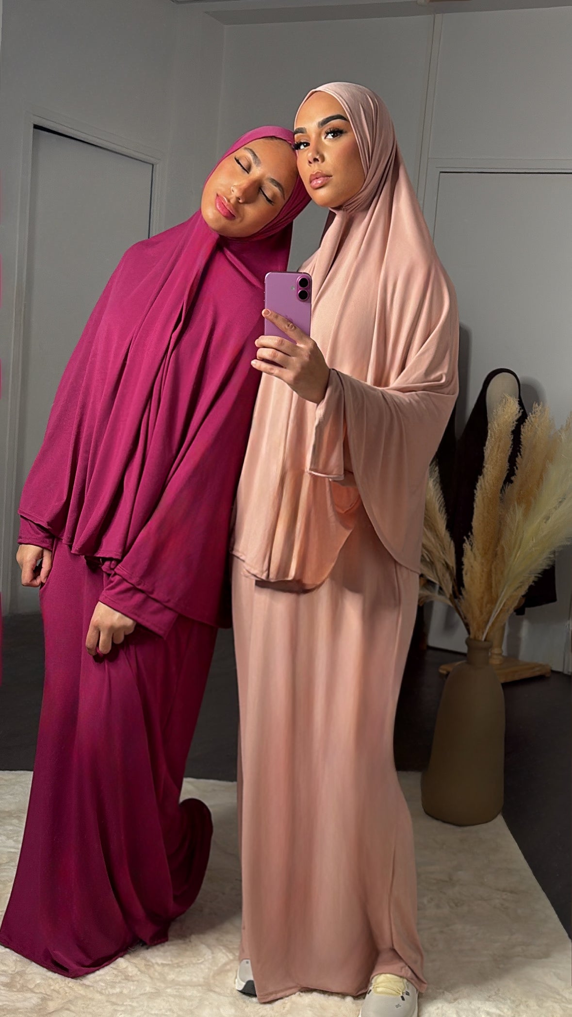 Set khalyssa - Abaya + Khimar - Magenta
