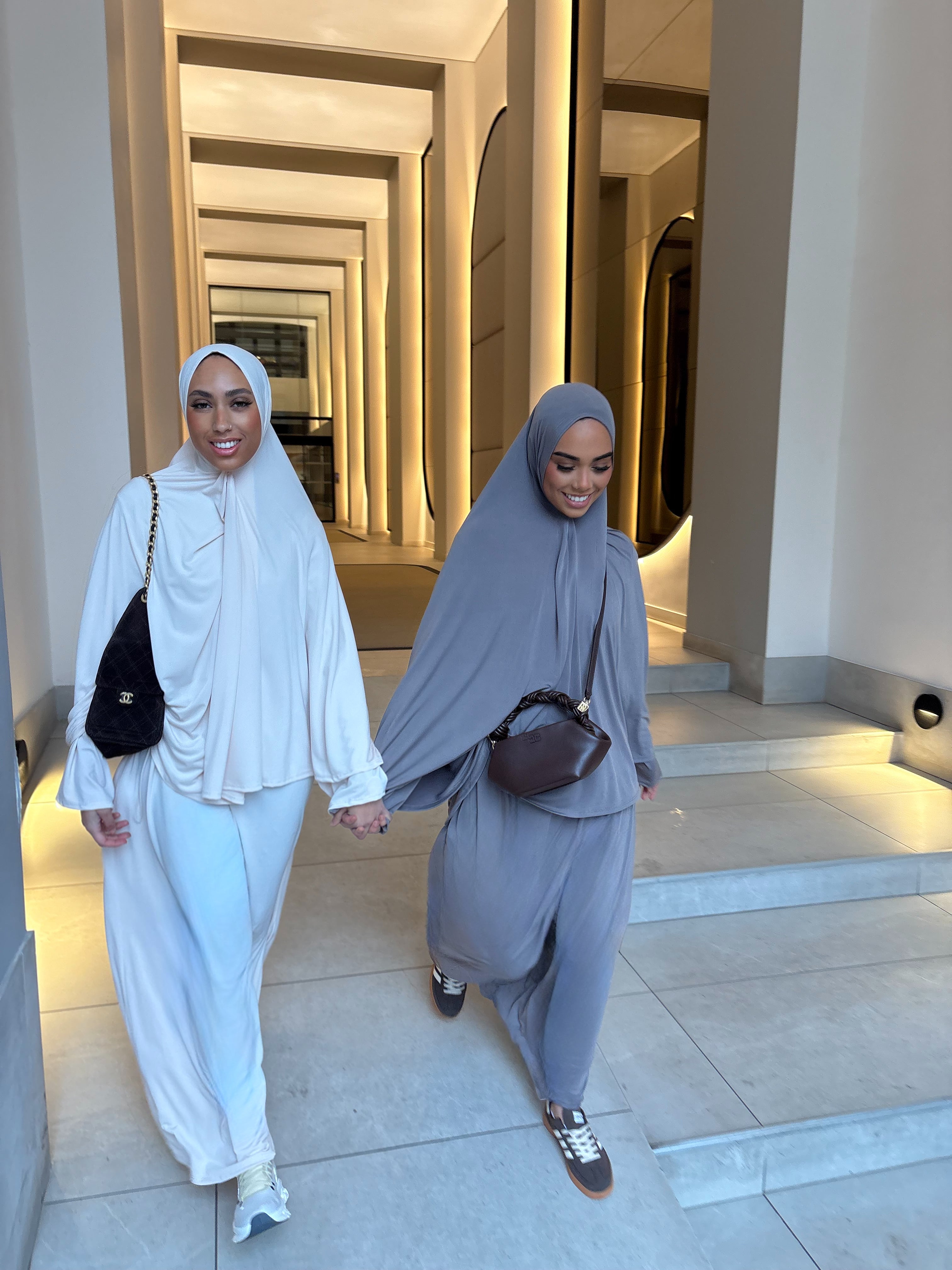 Set khalyssa - Abaya + Khimar - Blanc Ivoire