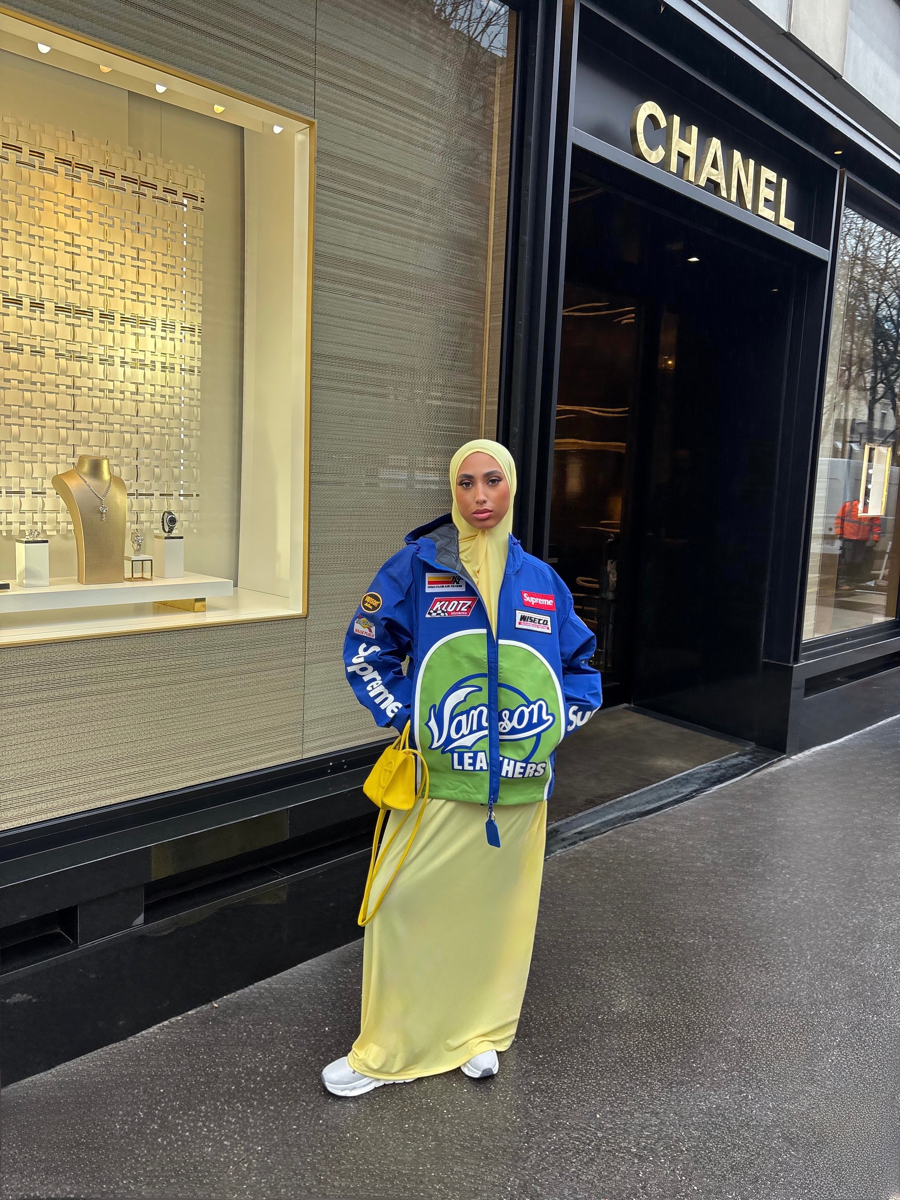 Set khalyssa - Abaya + Khimar - Jaune pastel