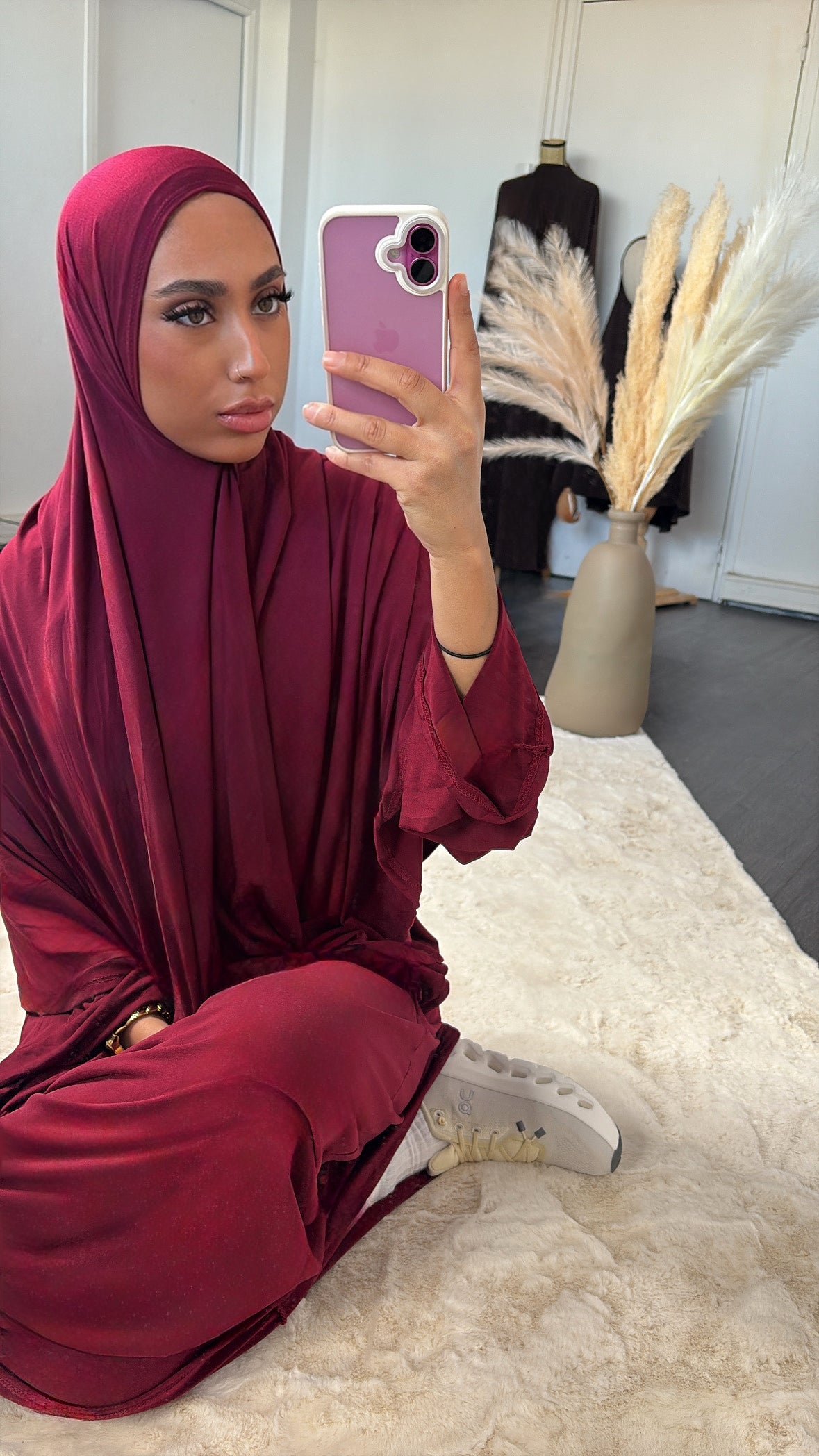 Set khalyssa - Abaya + Khimar - Bordeaux