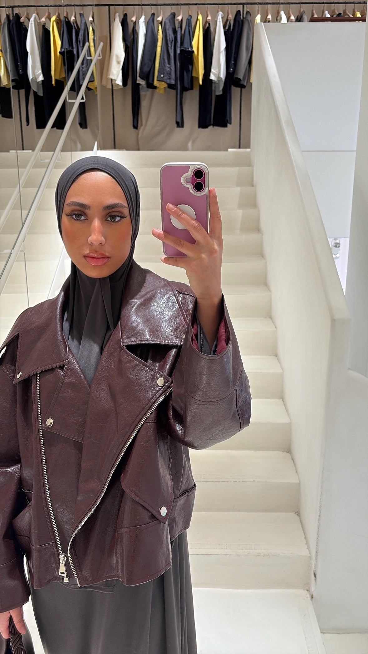 Set khalyssa - Abaya + Khimar - taupe gris foncé