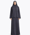 Set khalyssa - Abaya + Khimar - taupe gris foncé