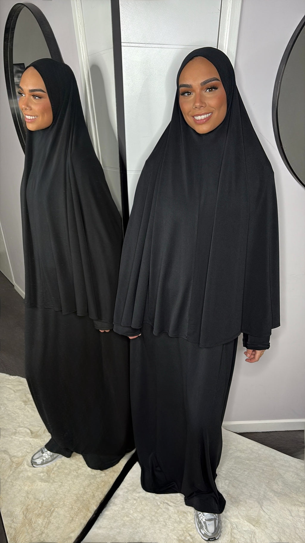 Set khalyssa - Abaya + Khimar - Noir
