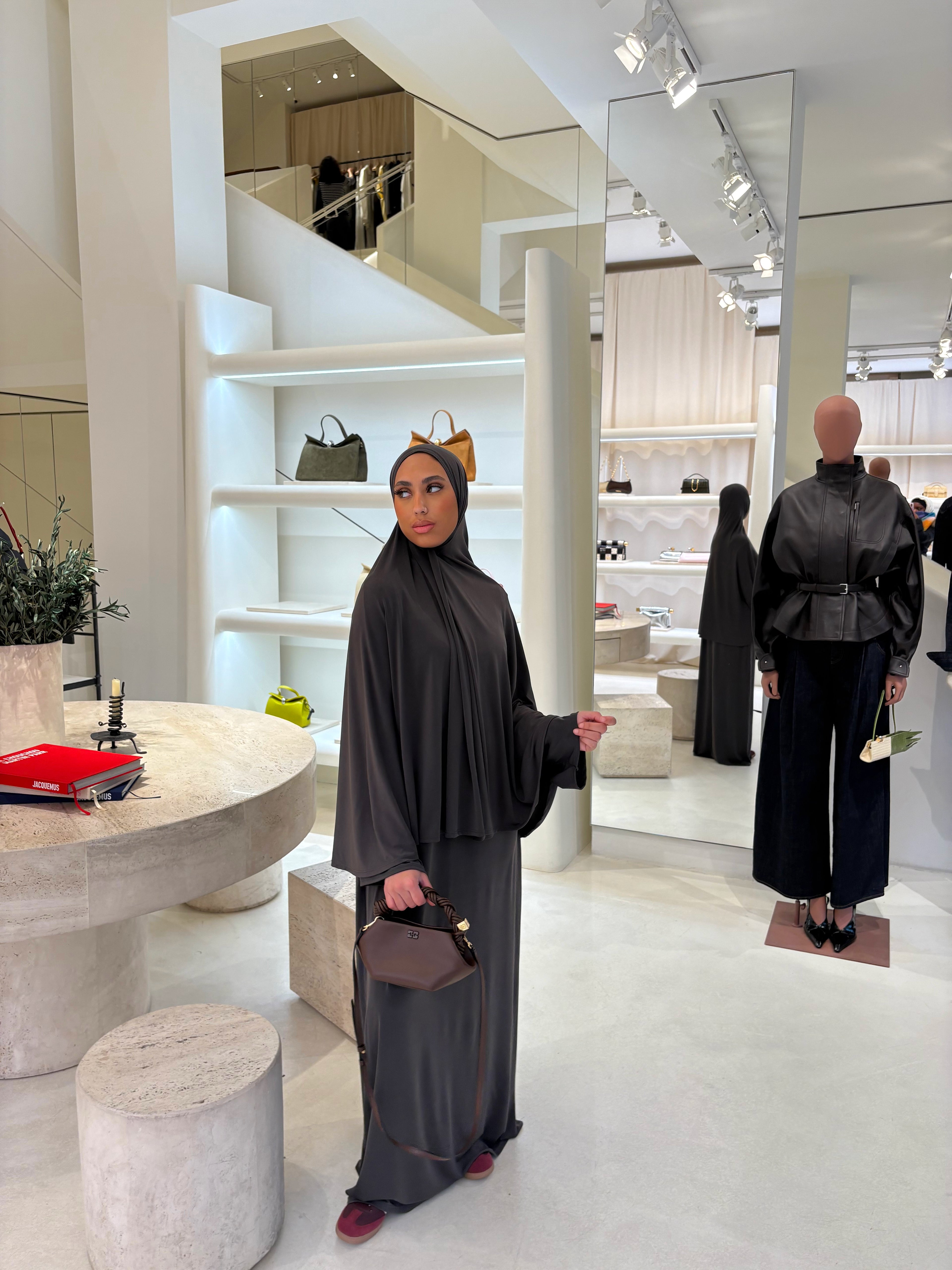 Set khalyssa - Abaya + Khimar - Noir