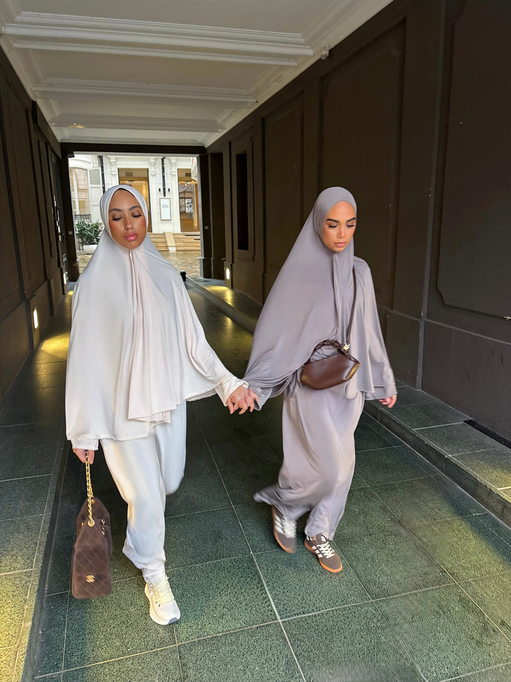 Set khalyssa - Abaya + Khimar - Blanc Ivoire