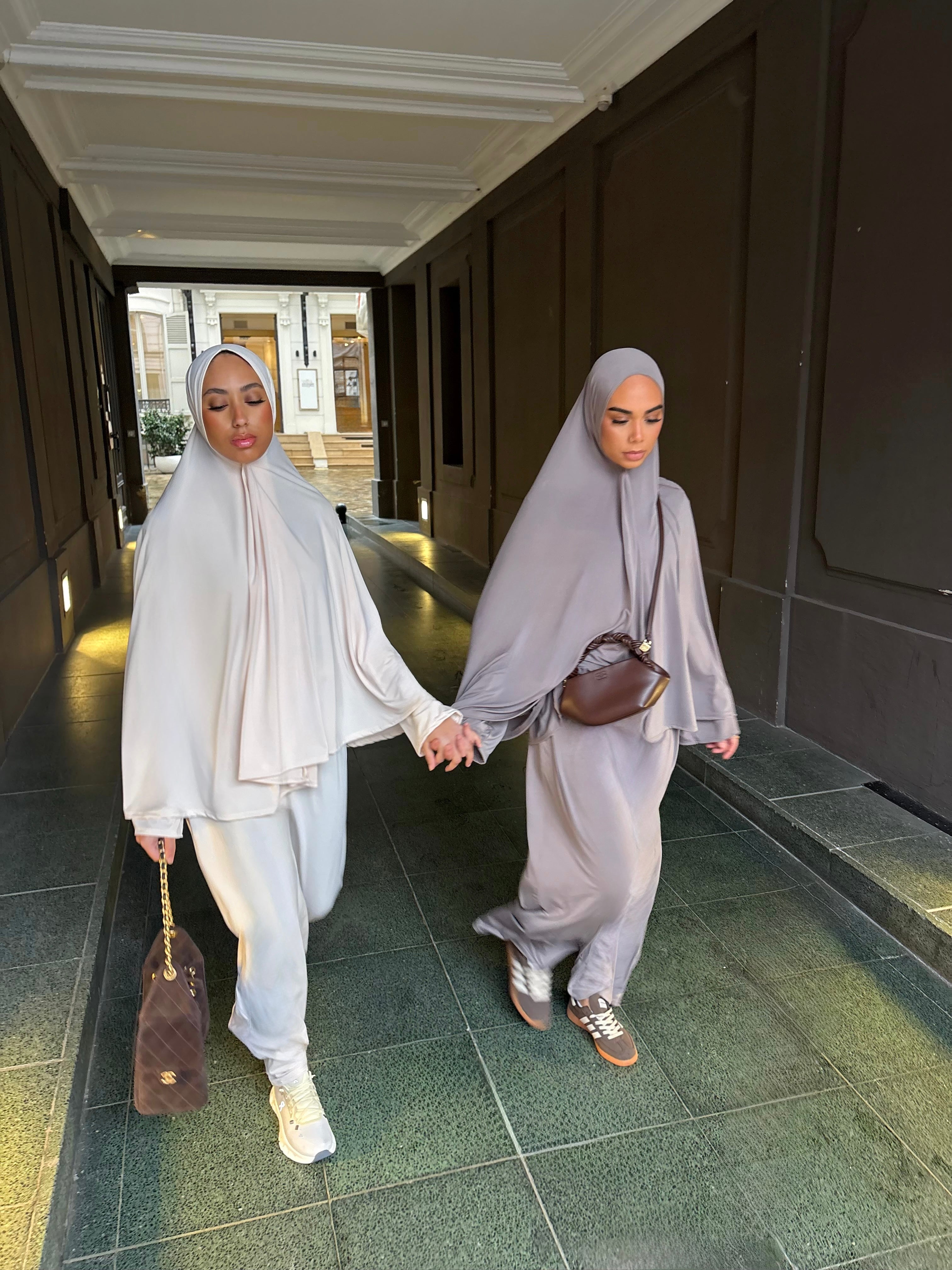 Set khalyssa - Abaya + Khimar - Blanc Ivoire