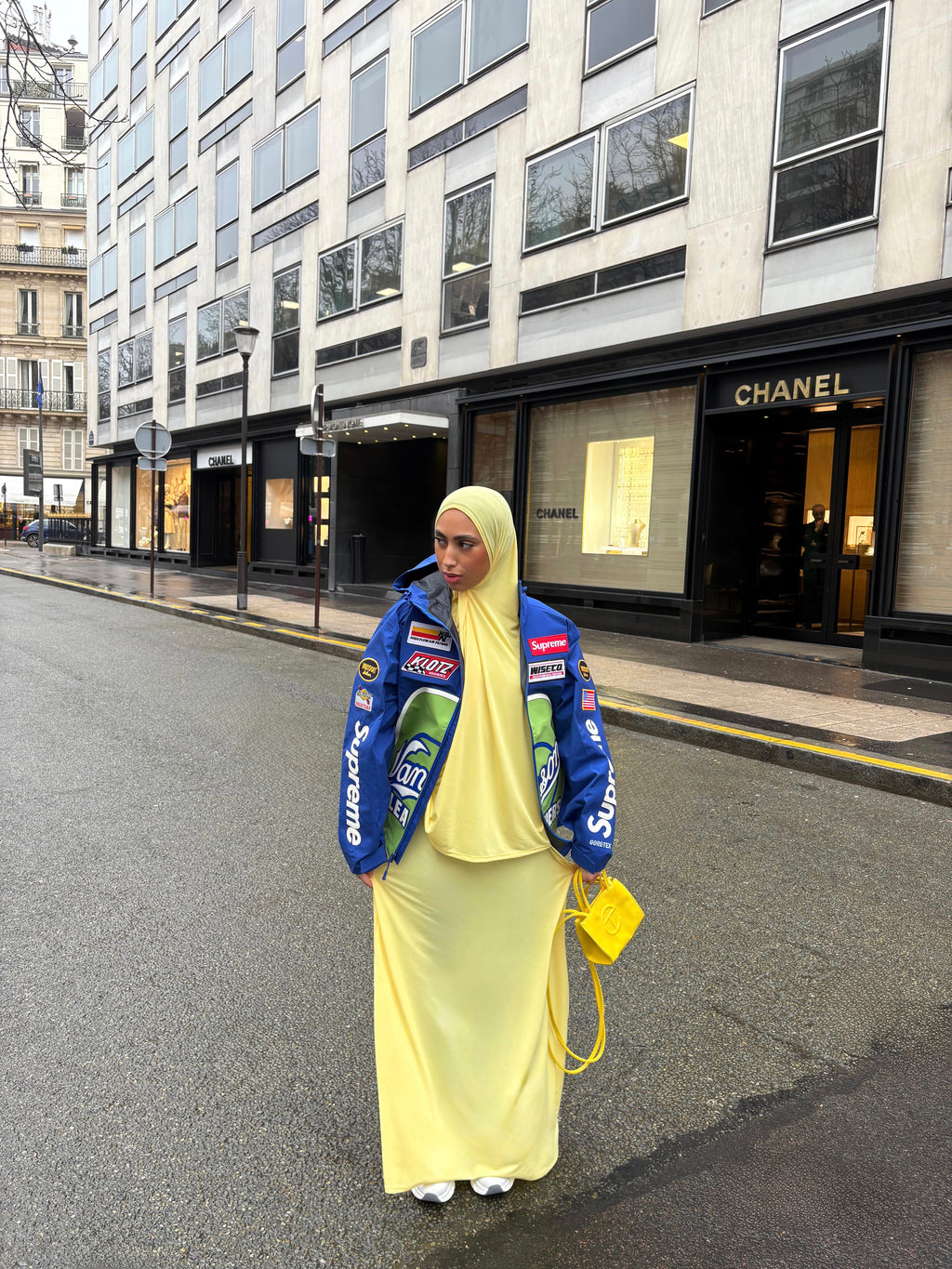 Set khalyssa - Abaya + Khimar - Jaune pastel