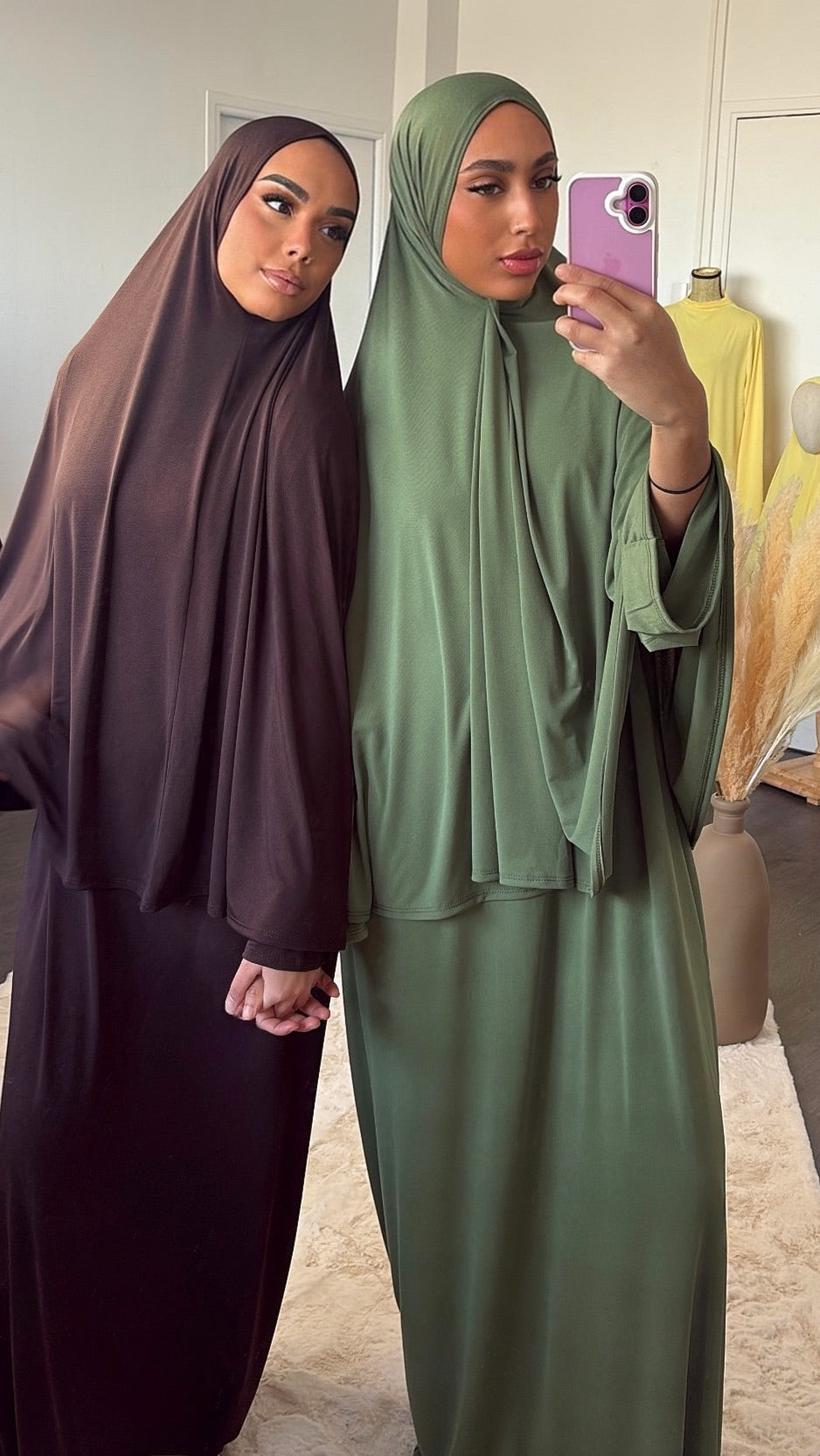 Set khalyssa - Abaya + Khimar - Chocolat