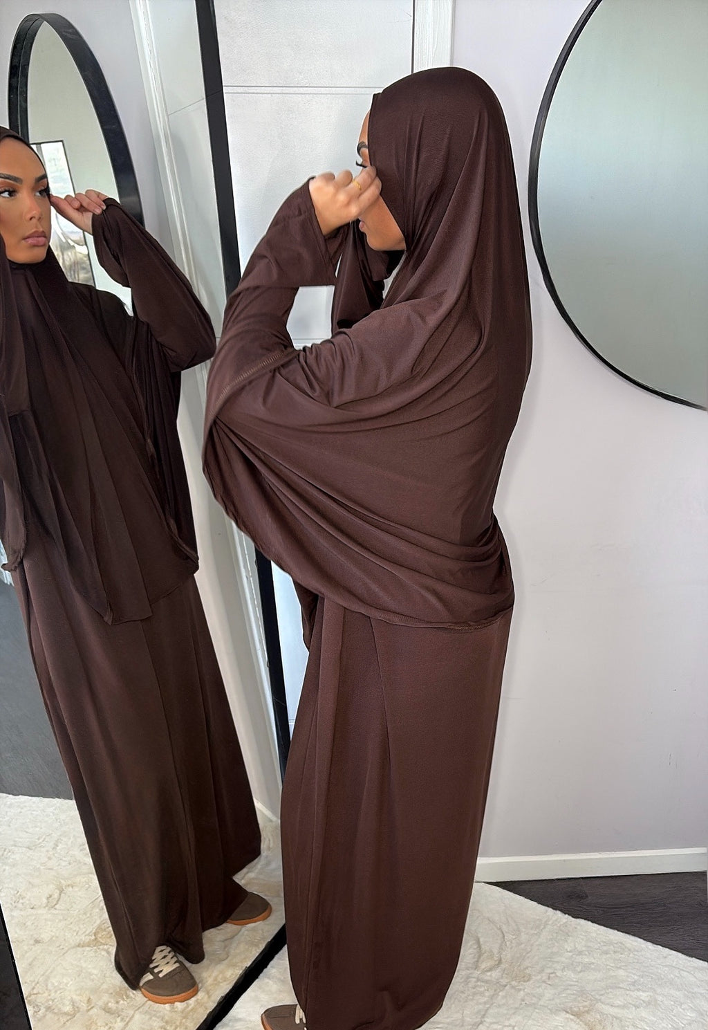 Set khalyssa - Abaya + Khimar - Chocolat