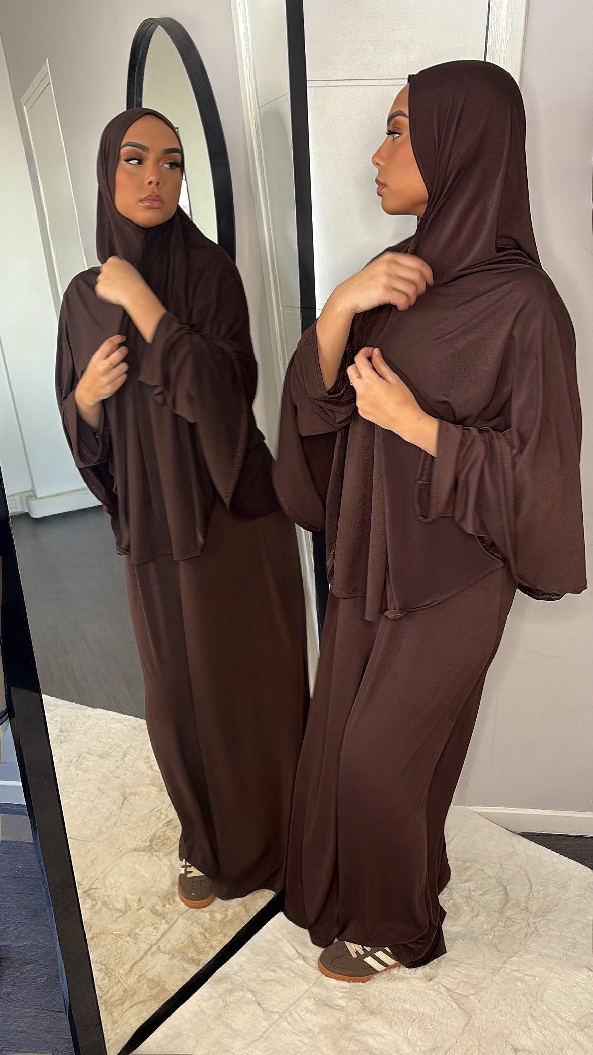Set khalyssa - Abaya + Khimar - Chocolat