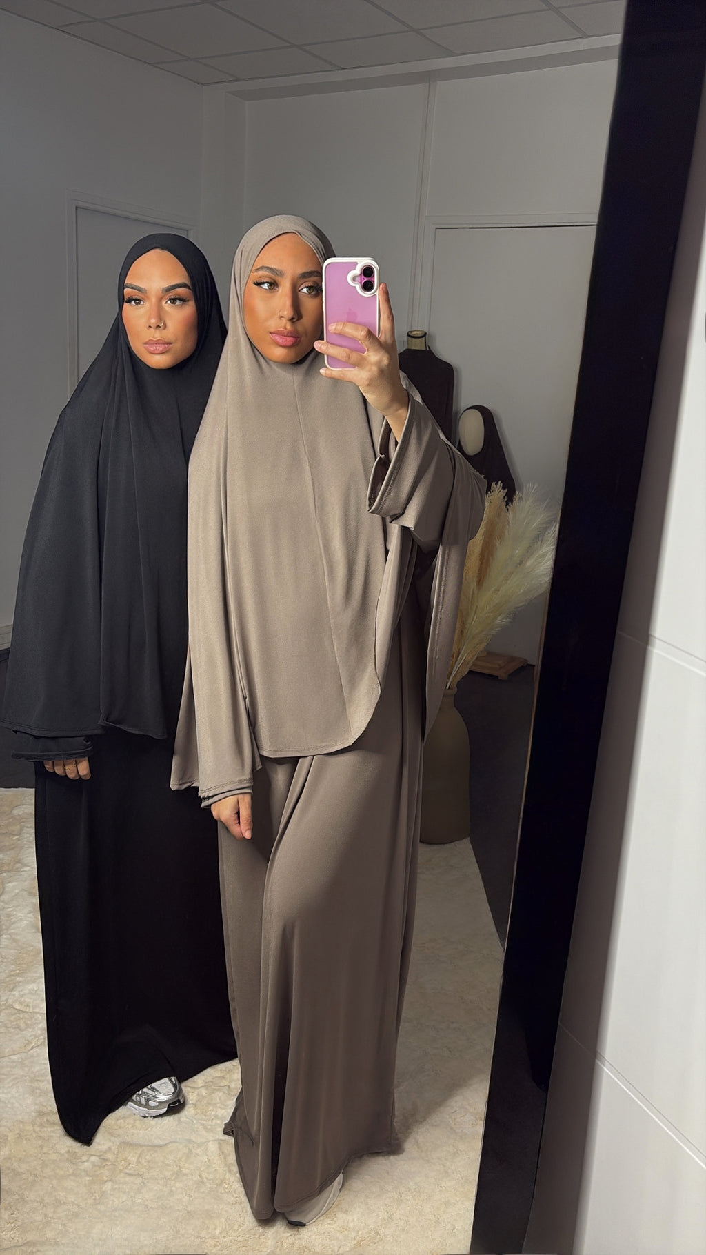 Set khalyssa - Abaya + Khimar - Noir