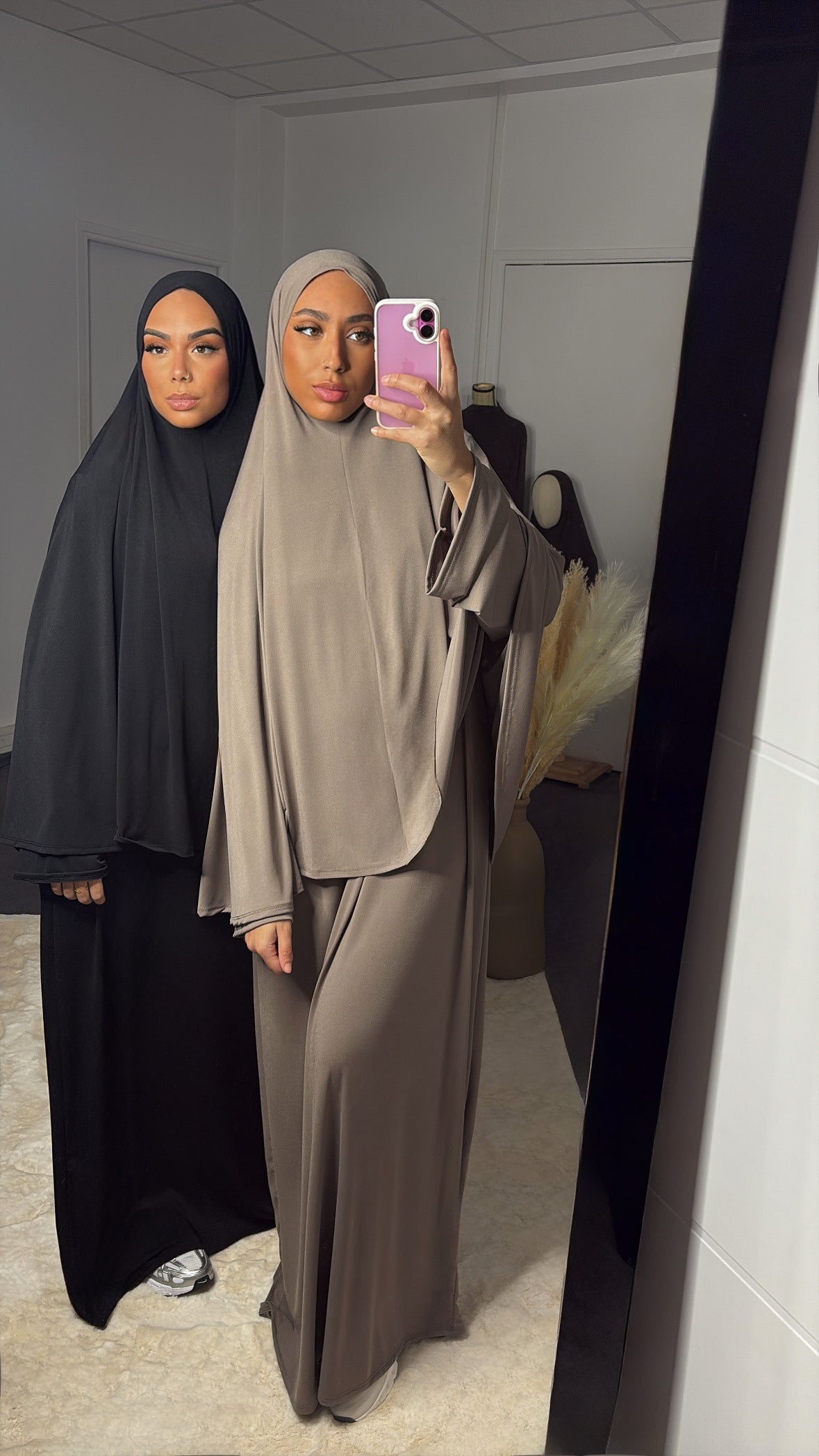 Set khalyssa - Abaya + Khimar - Noir