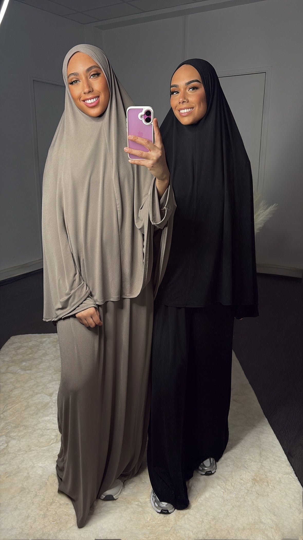 Set khalyssa - Abaya + Khimar - Noir