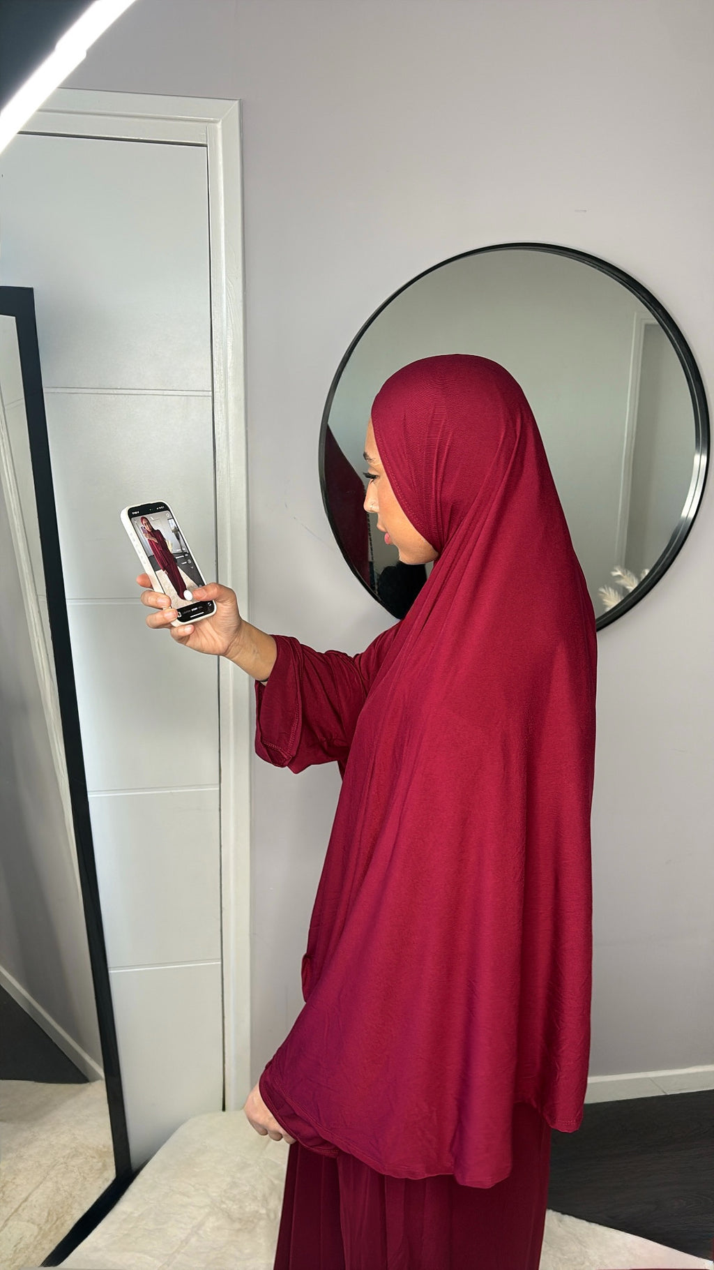 Set khalyssa - Abaya + Khimar - Bordeaux